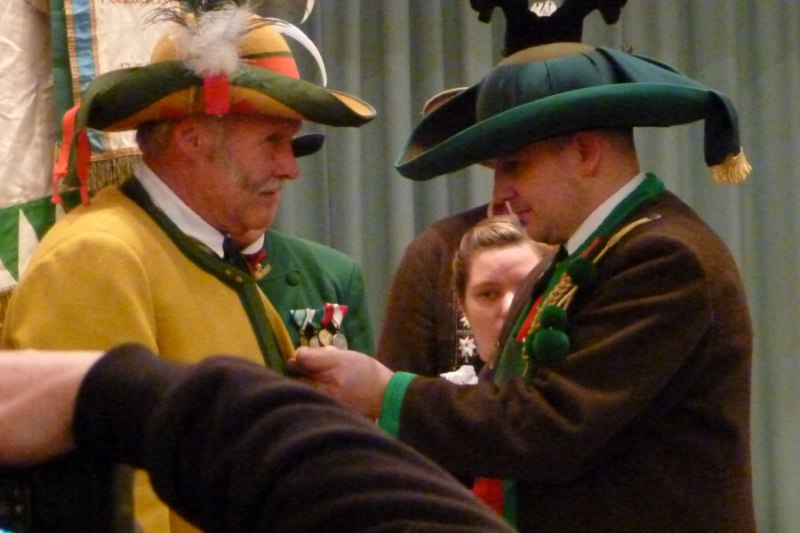 Foto Herbert Lutz bei der Verleihung der Verdienstmedaille in Broze vom SSB am 19.02.2012
